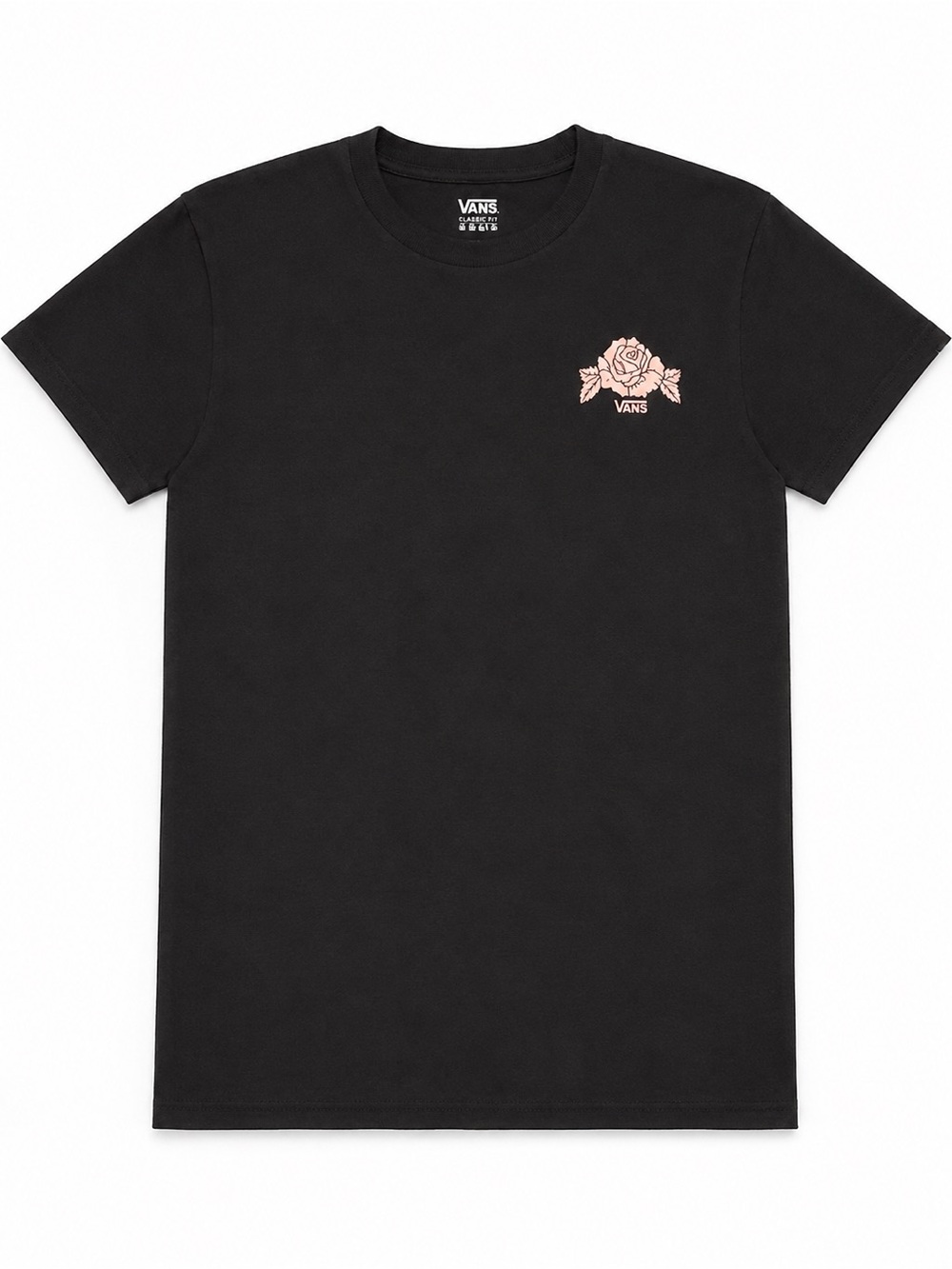 Vans Black Rose Graphic Tee | XS | Off The Wall | Streetwear